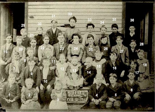Students at Hubbard School, February 1903